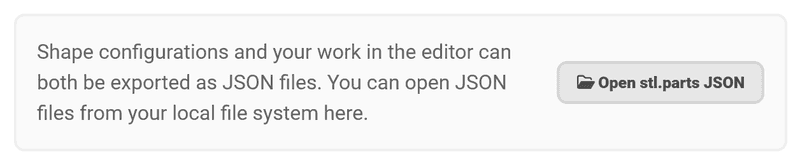Screenshot of the open JSON files functionality