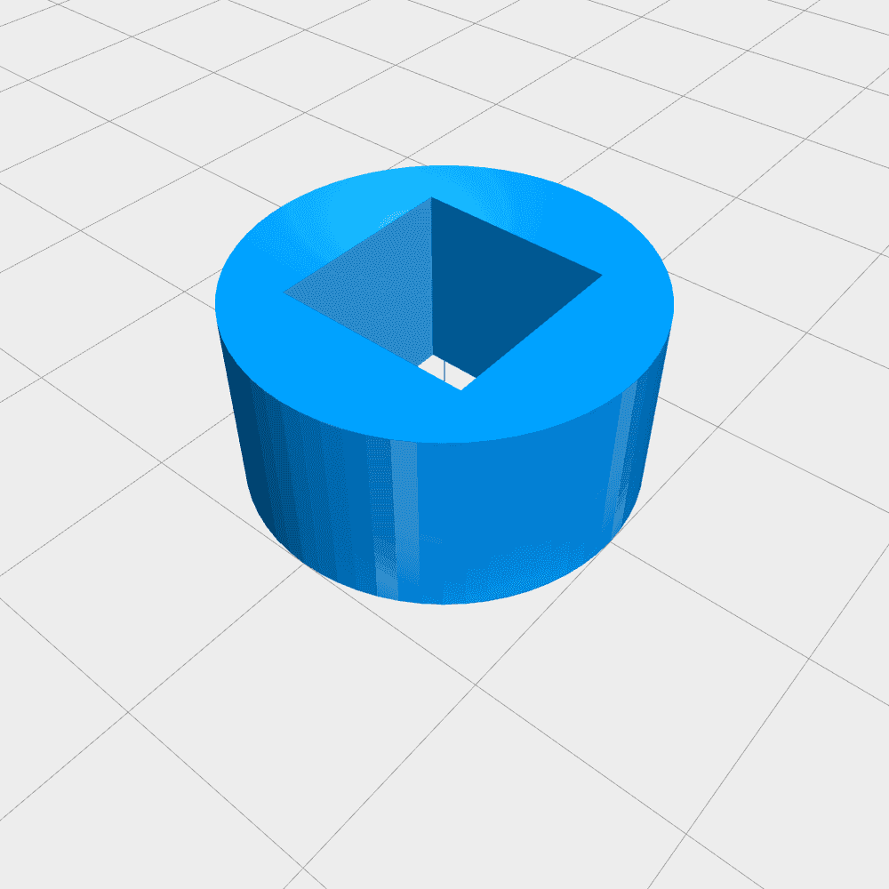 Cylinder minus Cuboid